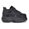Buffalo 1339-14 2.0 - Women's Black Calf Leather Platform Sneakers In Black