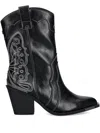 Buffalo 80mm West Butterfly-embroidery Boots In Black