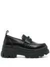 Buffalo Aspha Platform-sole Loafers In Black