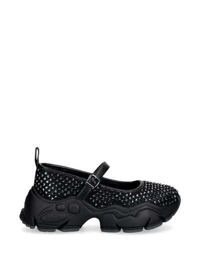 Buffalo Binary Ballerina Glam Ballerinas Mit Kristallen In Black