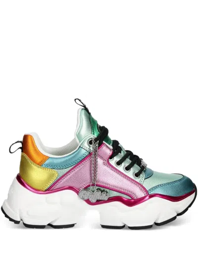 Buffalo Binary Glam Panelled Sneakers In Multi