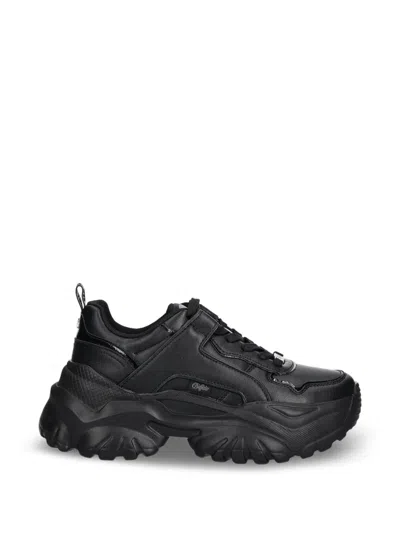 Buffalo Bliss One Chunky-sole Panelled Sneakers In Black