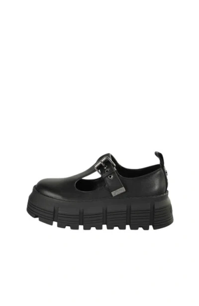 Buffalo Boots Ava Mary Flat Shoe In Black