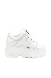 Buffalo Boots Classic Low Leather Shaft Height Sneaker In White