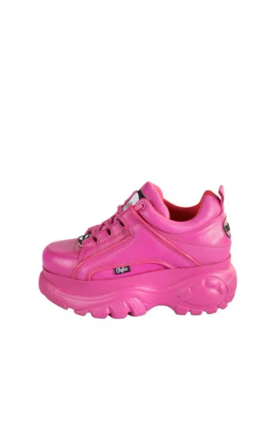 Buffalo Boots Classic Low Leather Sneaker In Pink