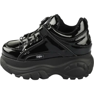 Buffalo Boots Classic Low Patent Leather Sneaker In Black