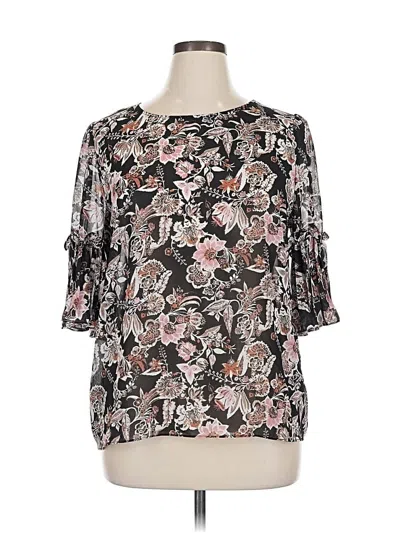 Pre-owned Buffalo By David Bitton 3/4 Sleeve Blouse In Black