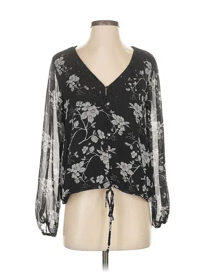 Pre-owned Buffalo By David Bitton 3/4 Sleeve Blouse In Black