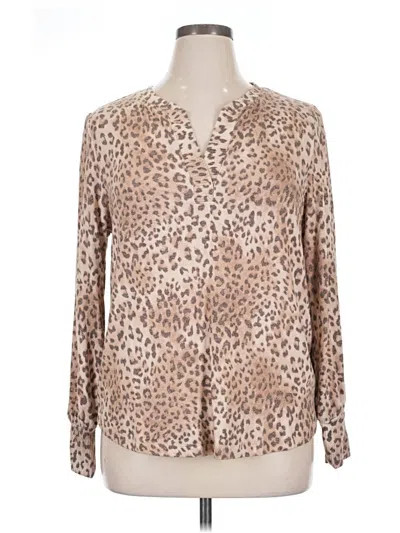 Pre-owned Buffalo By David Bitton Long Sleeve Blouse In Brown