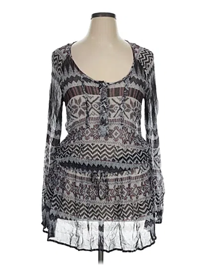 Pre-owned Buffalo By David Bitton Long Sleeve Blouse In Gray