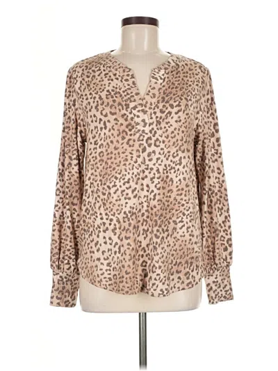 Pre-owned Buffalo By David Bitton Long Sleeve Blouse In Tan