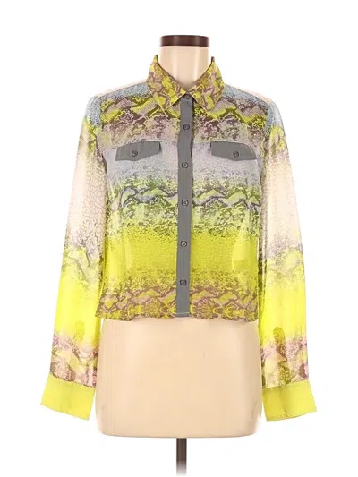 Pre-owned Buffalo By David Bitton Long Sleeve Blouse In Yellow