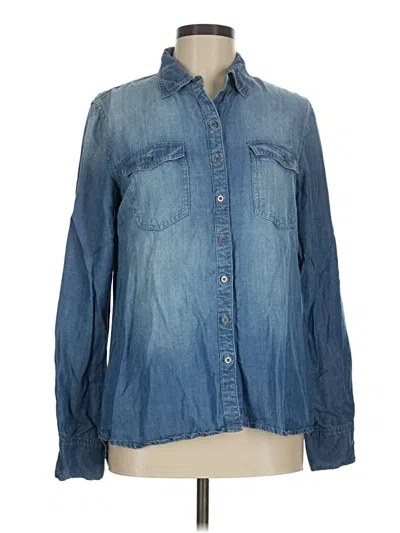 Pre-owned Buffalo By David Bitton Long Sleeve Button Down Shirt In Blue