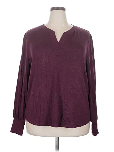 Pre-owned Buffalo By David Bitton Long Sleeve Henley Shirt In Burgundy