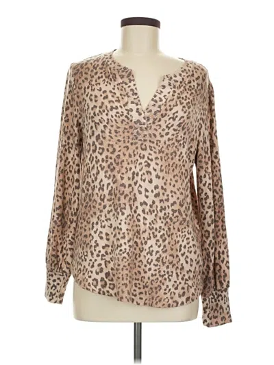 Pre-owned Buffalo By David Bitton Long Sleeve Henley Shirt In Tan