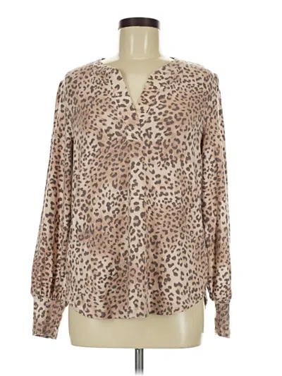 Pre-owned Buffalo By David Bitton Long Sleeve Henley Shirt In Tan