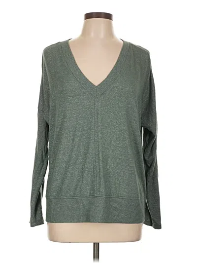 Pre-owned Buffalo By David Bitton Long Sleeve Top Gray V Neck Tops