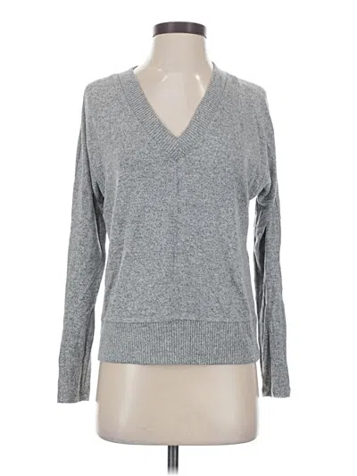 Pre-owned Buffalo By David Bitton Long Sleeve Top Gray V-neck Tops