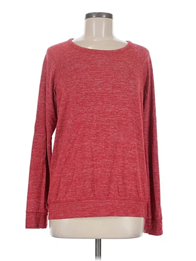 Pre-owned Buffalo By David Bitton Long Sleeve Top Red Crew Neck Tops