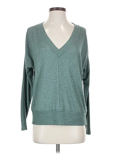 Pre-owned Buffalo By David Bitton Long Sleeve Top Teal V Neck Tops