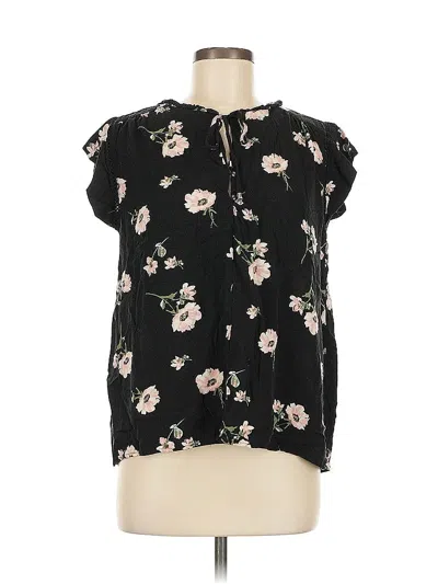 Pre-owned Buffalo By David Bitton Short Sleeve Blouse In Black