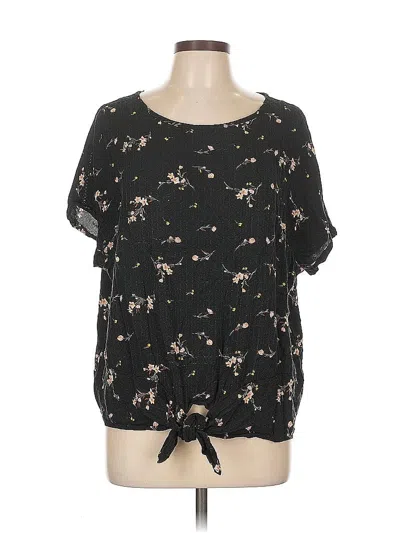 Pre-owned Buffalo By David Bitton Short Sleeve Blouse In Black