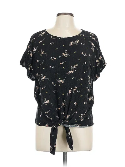 Pre-owned Buffalo By David Bitton Short Sleeve Blouse In Black