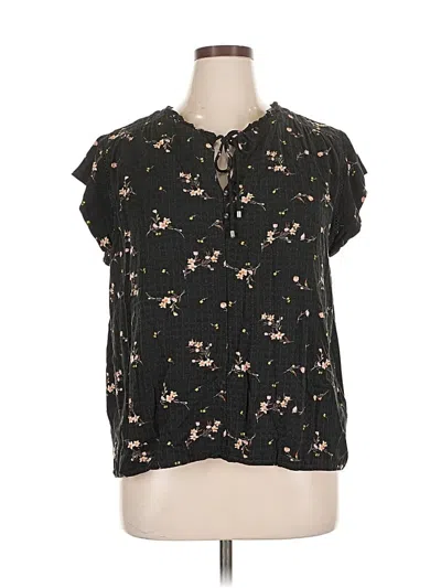 Pre-owned Buffalo By David Bitton Short Sleeve Blouse In Black