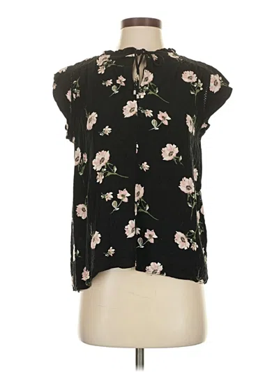 Pre-owned Buffalo By David Bitton Short Sleeve Blouse In Black