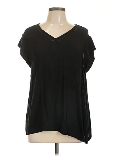 Pre-owned Buffalo By David Bitton Short Sleeve Blouse In Black