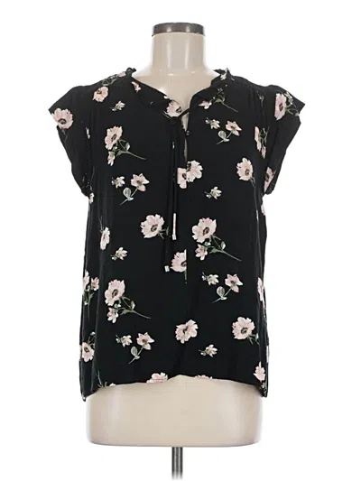Pre-owned Buffalo By David Bitton Short Sleeve Blouse In Black