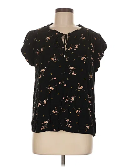 Pre-owned Buffalo By David Bitton Short Sleeve Blouse In Black