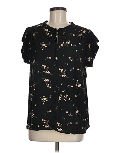 Pre-owned Buffalo By David Bitton Short Sleeve Blouse In Black