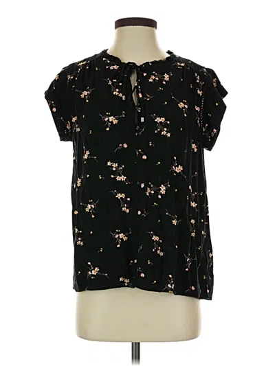 Pre-owned Buffalo By David Bitton Short Sleeve Blouse In Black