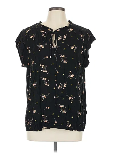 Pre-owned Buffalo By David Bitton Short Sleeve Blouse In Black