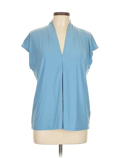 Pre-owned Buffalo By David Bitton Short Sleeve Blouse In Blue