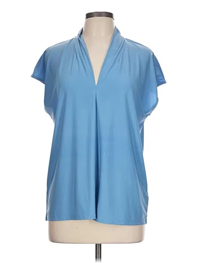Pre-owned Buffalo By David Bitton Short Sleeve Blouse In Blue