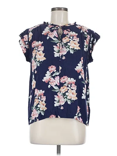 Pre-owned Buffalo By David Bitton Short Sleeve Blouse In Blue
