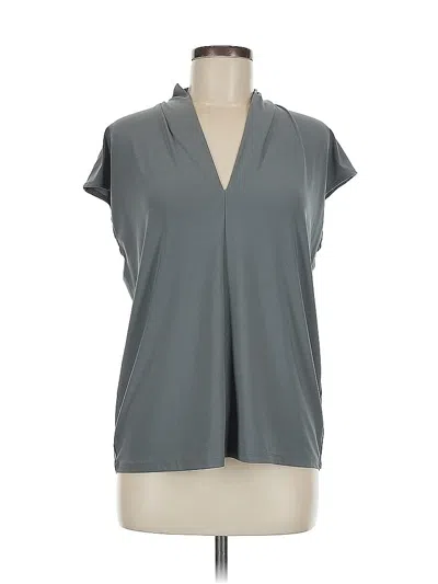 Pre-owned Buffalo By David Bitton Short Sleeve Blouse In Gray