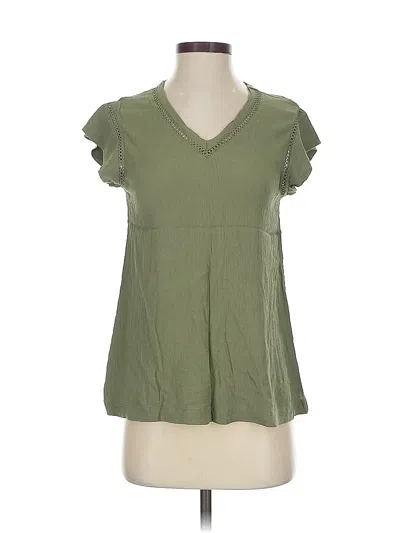 Pre-owned Buffalo By David Bitton Short Sleeve Blouse In Green