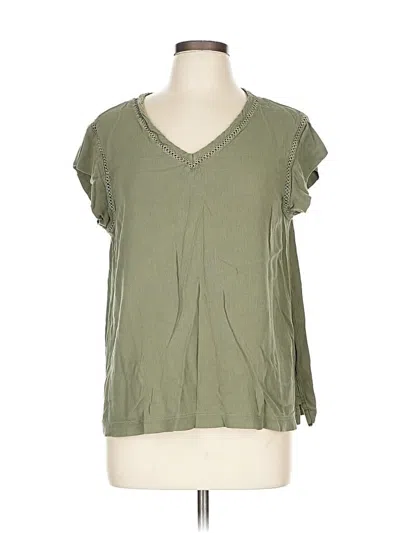 Pre-owned Buffalo By David Bitton Short Sleeve Blouse In Green