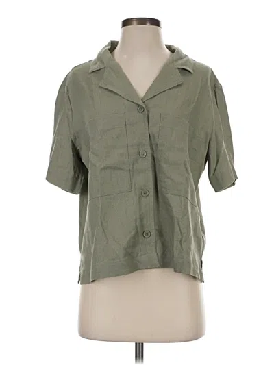 Pre-owned Buffalo By David Bitton Short Sleeve Blouse In Green