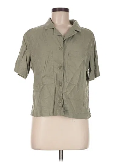 Pre-owned Buffalo By David Bitton Short Sleeve Blouse In Green