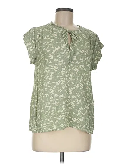 Pre-owned Buffalo By David Bitton Short Sleeve Blouse In Green