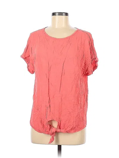 Pre-owned Buffalo By David Bitton Short Sleeve Blouse In Pink