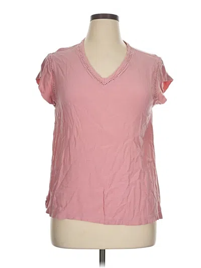 Pre-owned Buffalo By David Bitton Short Sleeve Blouse In Pink