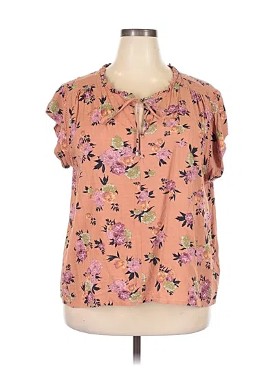 Pre-owned Buffalo By David Bitton Short Sleeve Blouse In Pink