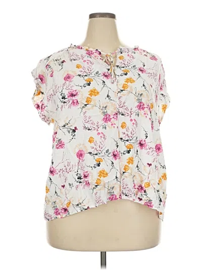 Pre-owned Buffalo By David Bitton Short Sleeve Blouse In Pink