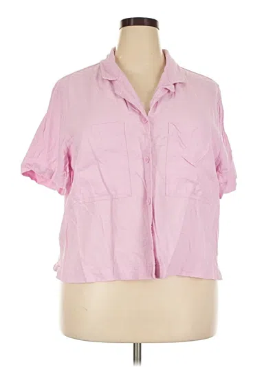 Pre-owned Buffalo By David Bitton Short Sleeve Blouse In Pink
