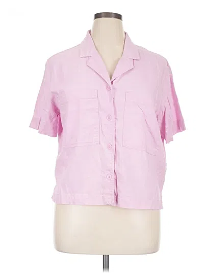 Pre-owned Buffalo By David Bitton Short Sleeve Blouse In Pink